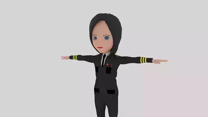 Commander - Cartoon Character Woman