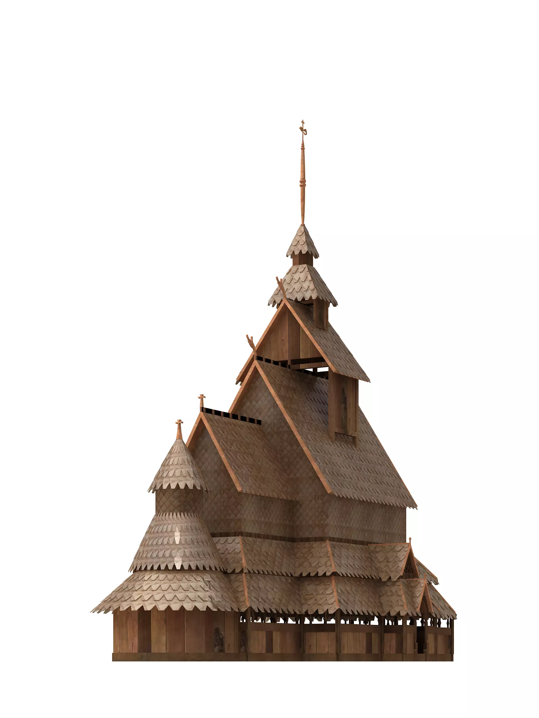 Borgund stave church 3D model_0