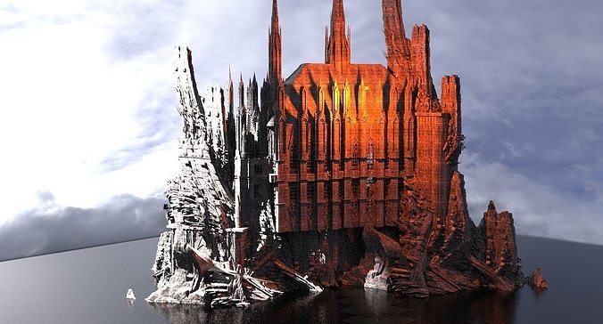 Cathedral Arch Wizards Hall mountains 3D model | CGTrader