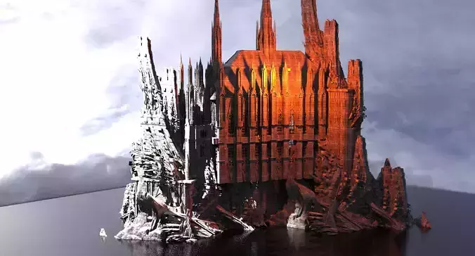 Cathedral Arch Wizards Hall mountains