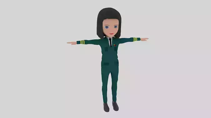 Commander - Cartoon Character Woman