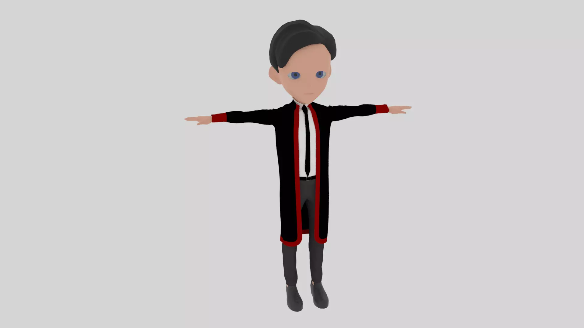 Graduate - Cartoon Character Man Low-poly 3D model_0