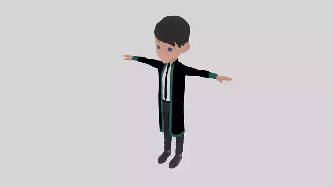Graduate - Cartoon Character Man Low-poly 3D model