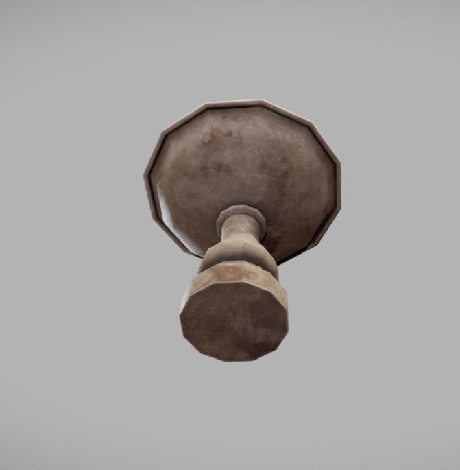 Fountain Low-poly 3D model_2