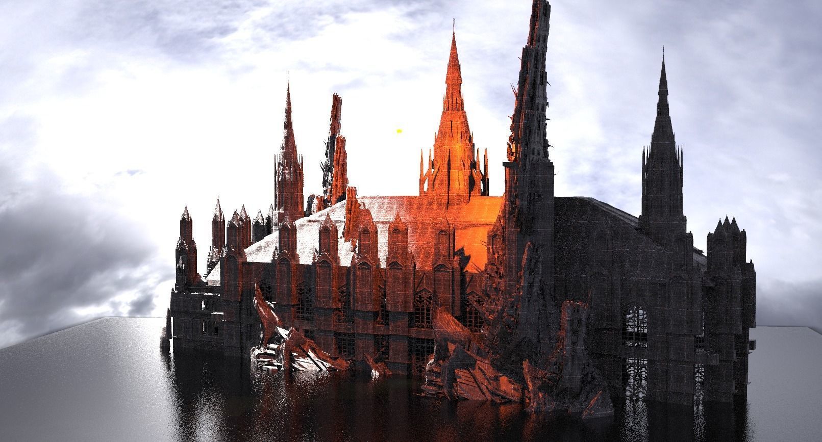 Arch Wizards Hall Mountain Depths cathedral 3D model_1