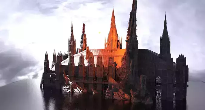 Arch Wizards Hall Mountain Depths cathedral 3D model