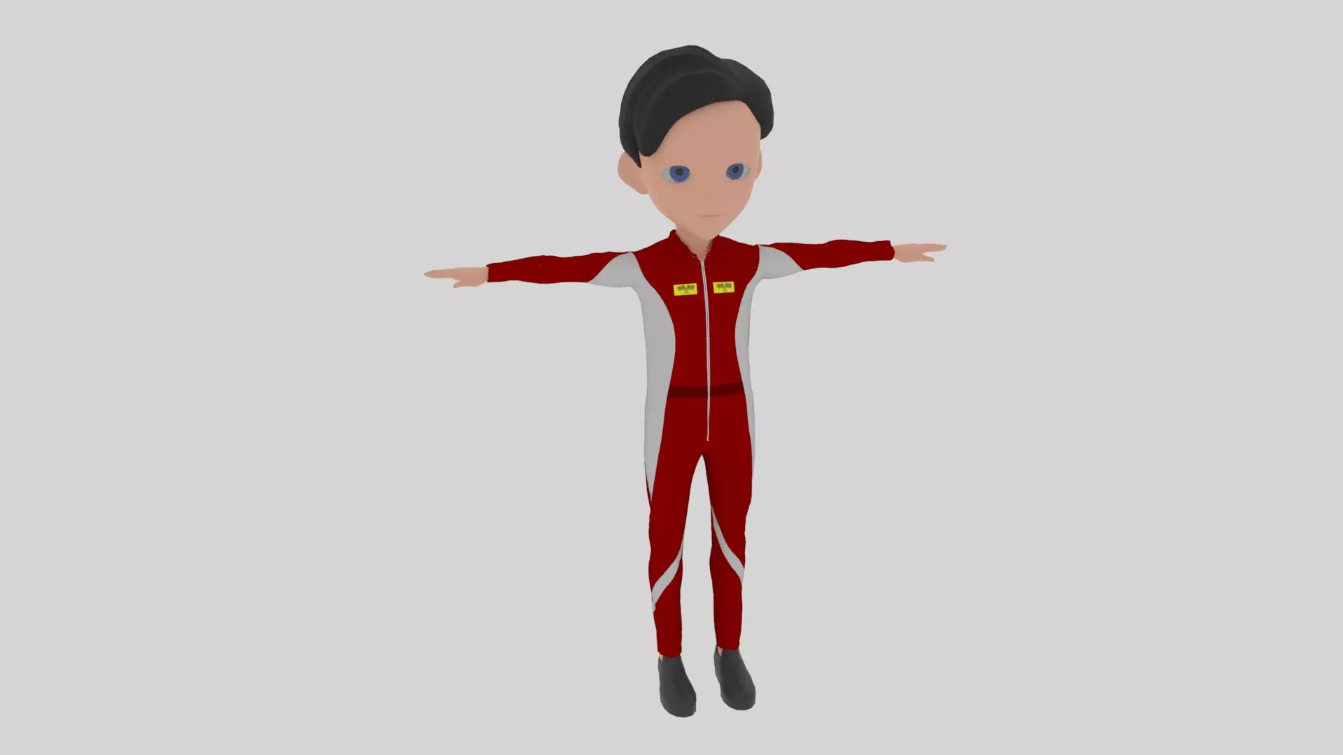 Racer - Cartoon Character Man Low-poly 3D model