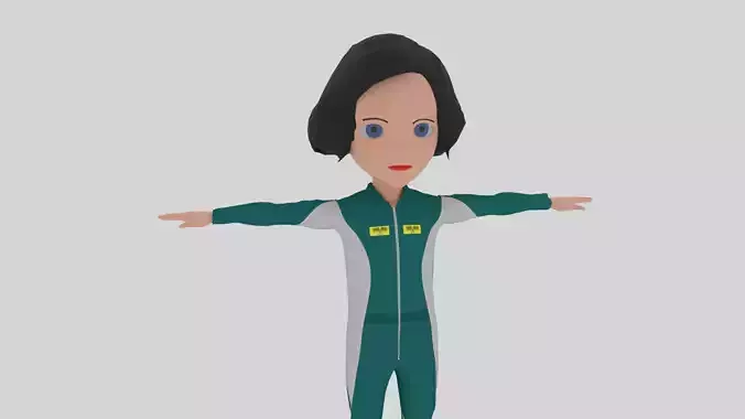 Racer - Cartoon Character Woman