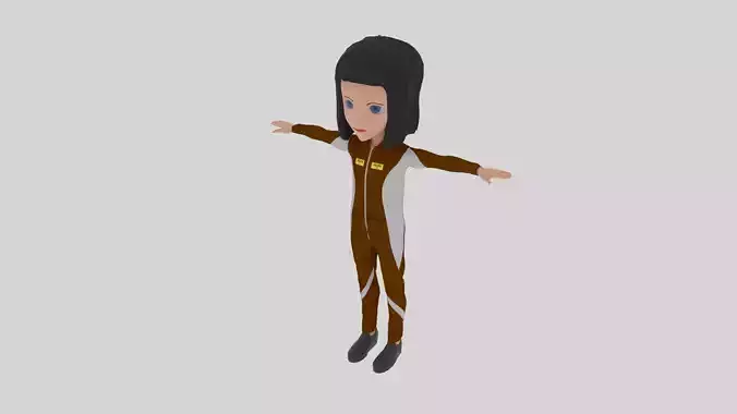 Racer - Cartoon Character Woman
