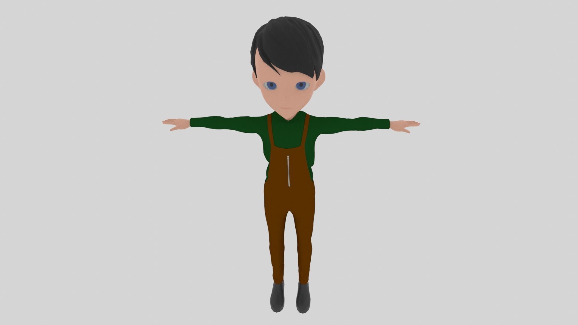 Plumber - Cartoon Character Man Low-poly 3D model_5