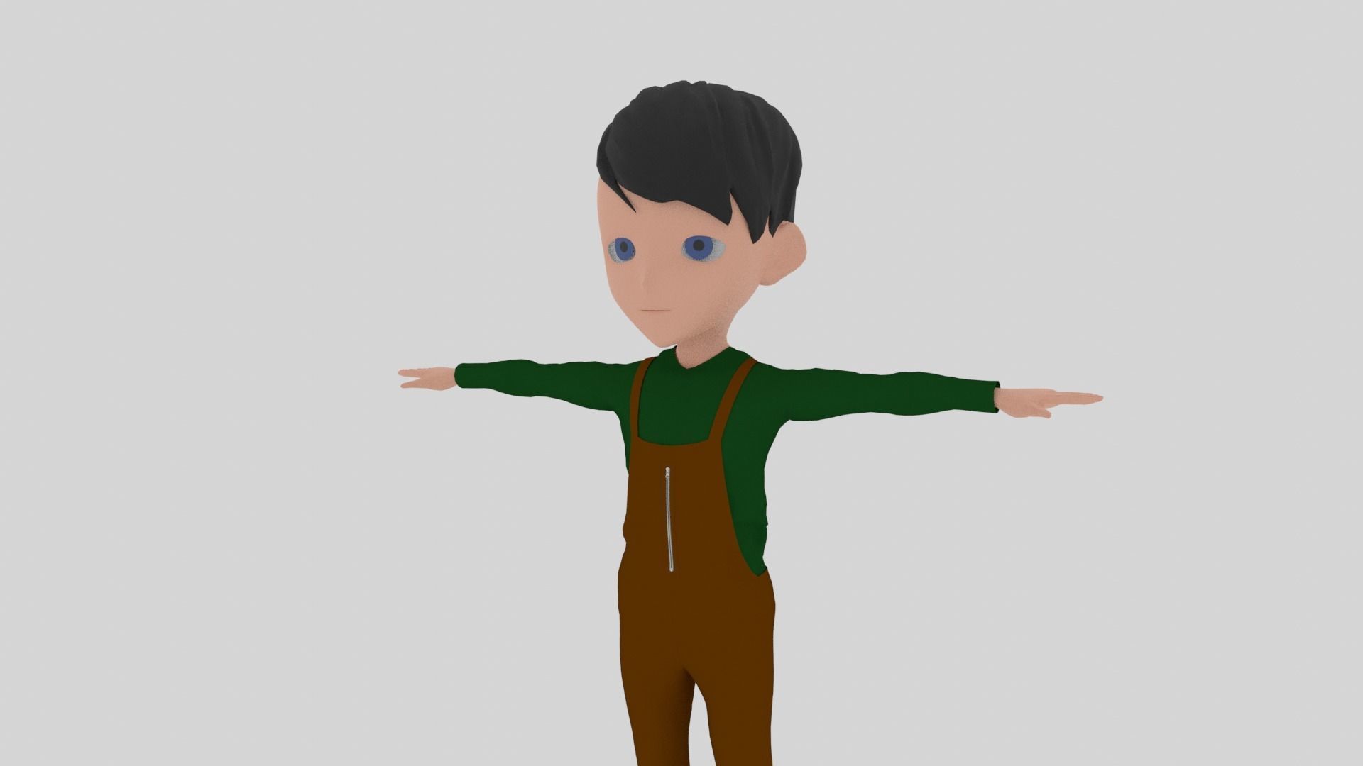 Plumber - Cartoon Character Man Low-poly 3D model_4