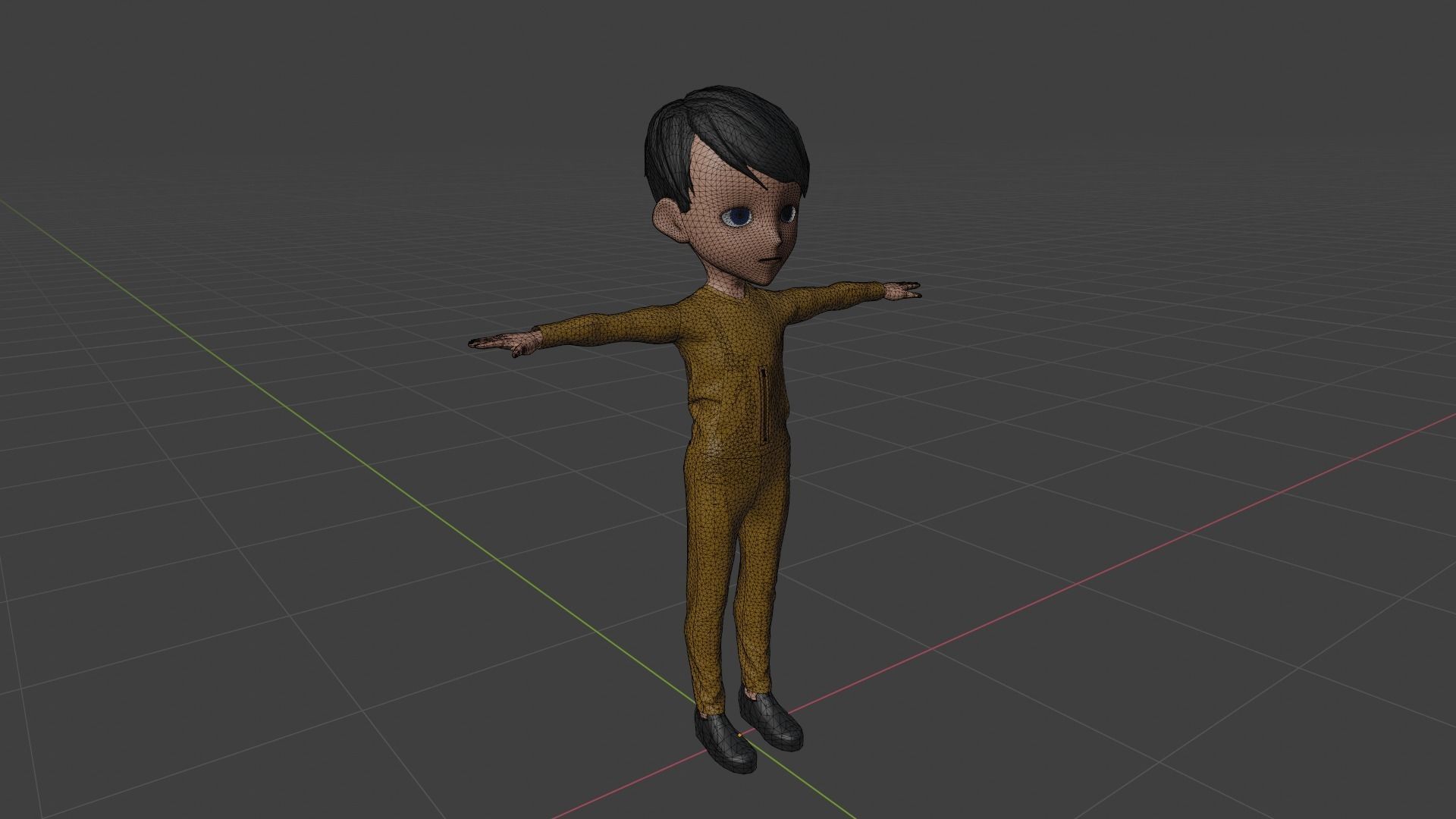 Plumber - Cartoon Character Man Low-poly 3D model_6