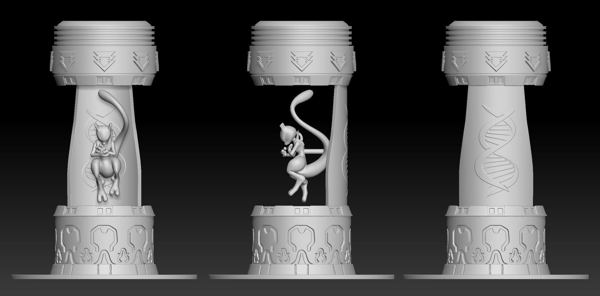 Pokemon Shadow Mewtwo 3D print model_3