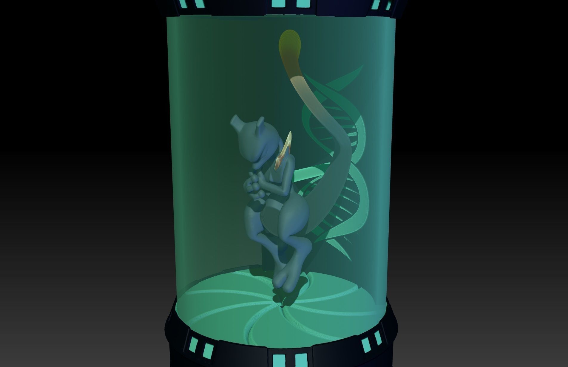 Pokemon Shadow Mewtwo 3D print model_1