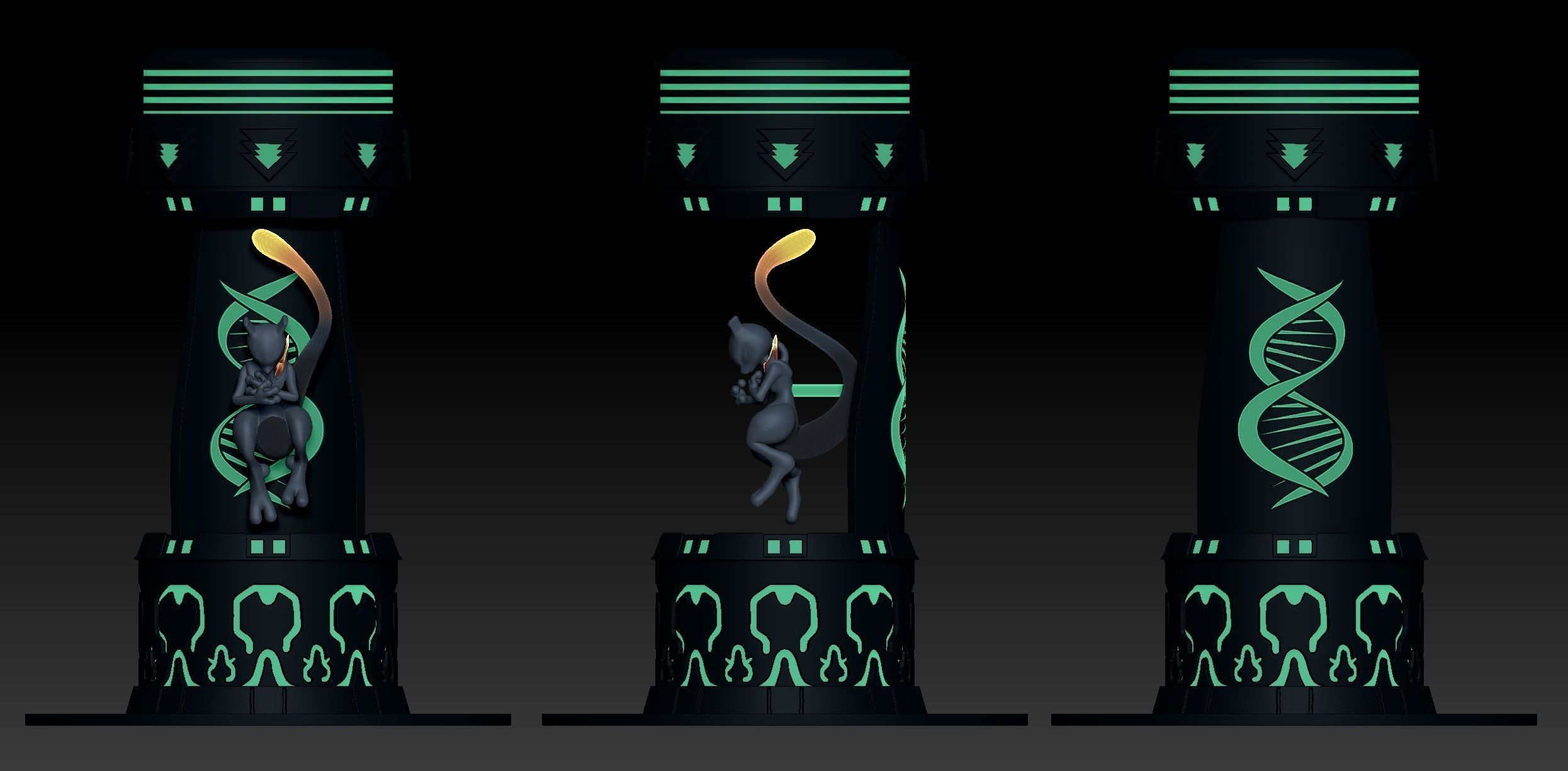 Pokemon Shadow Mewtwo 3D print model_2