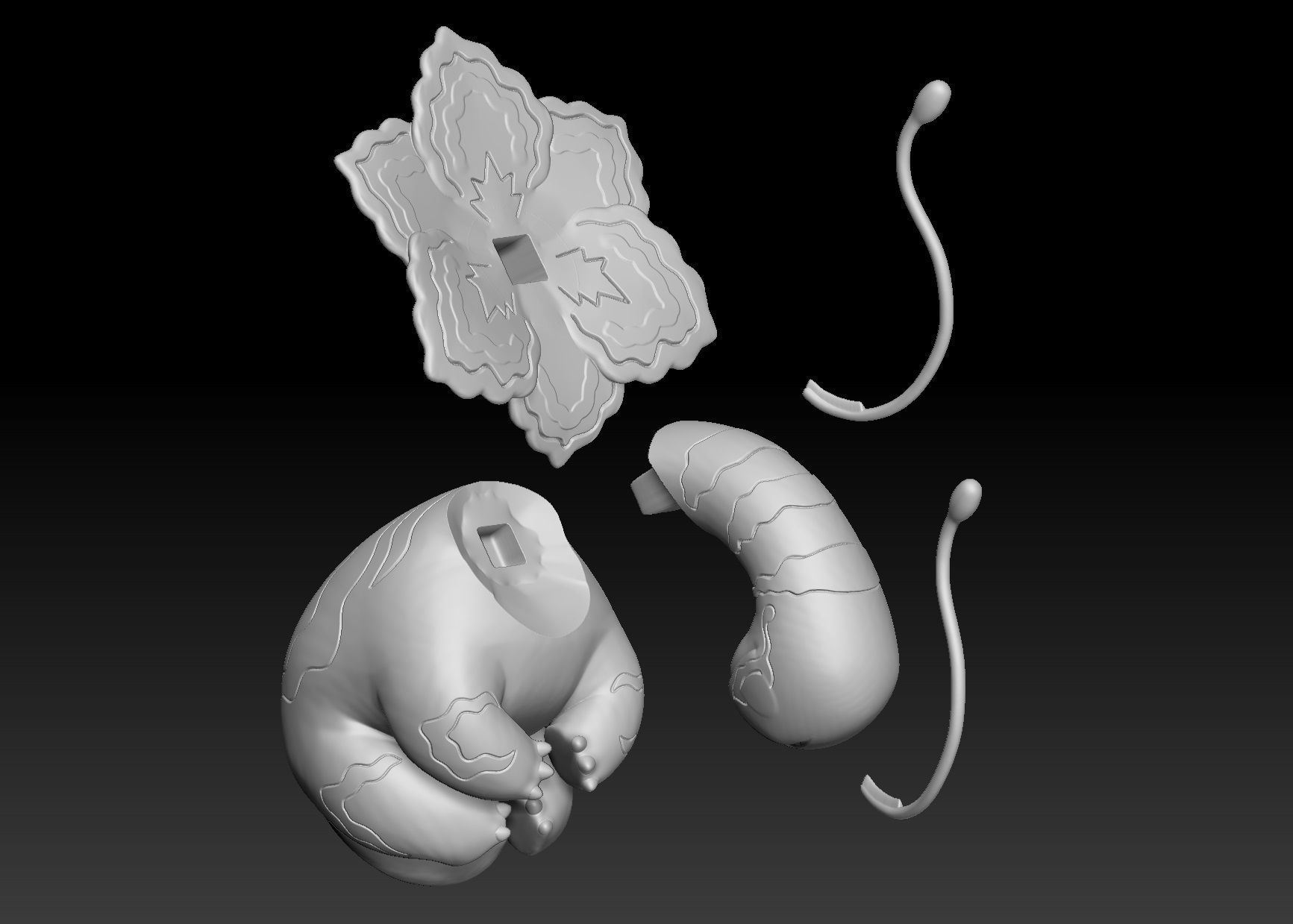 Pokemon Meganium Clone 3D print model_4