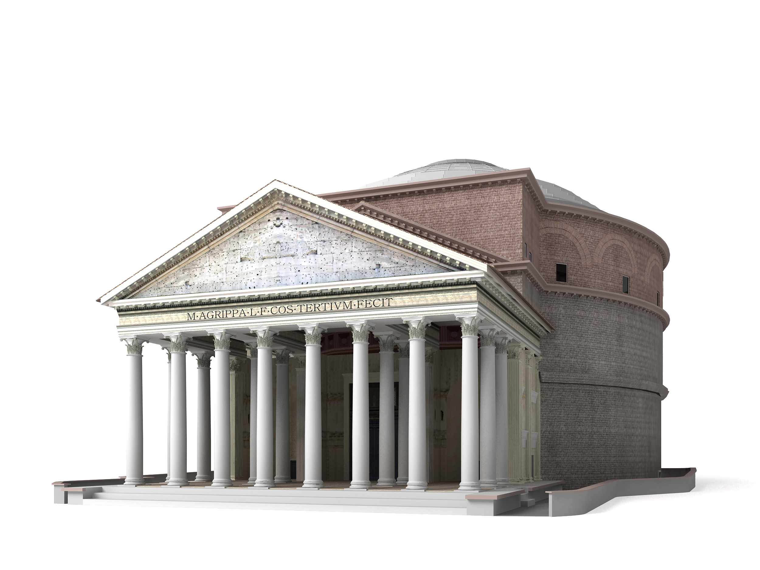 Pantheon in Rome Italy 3D model_3