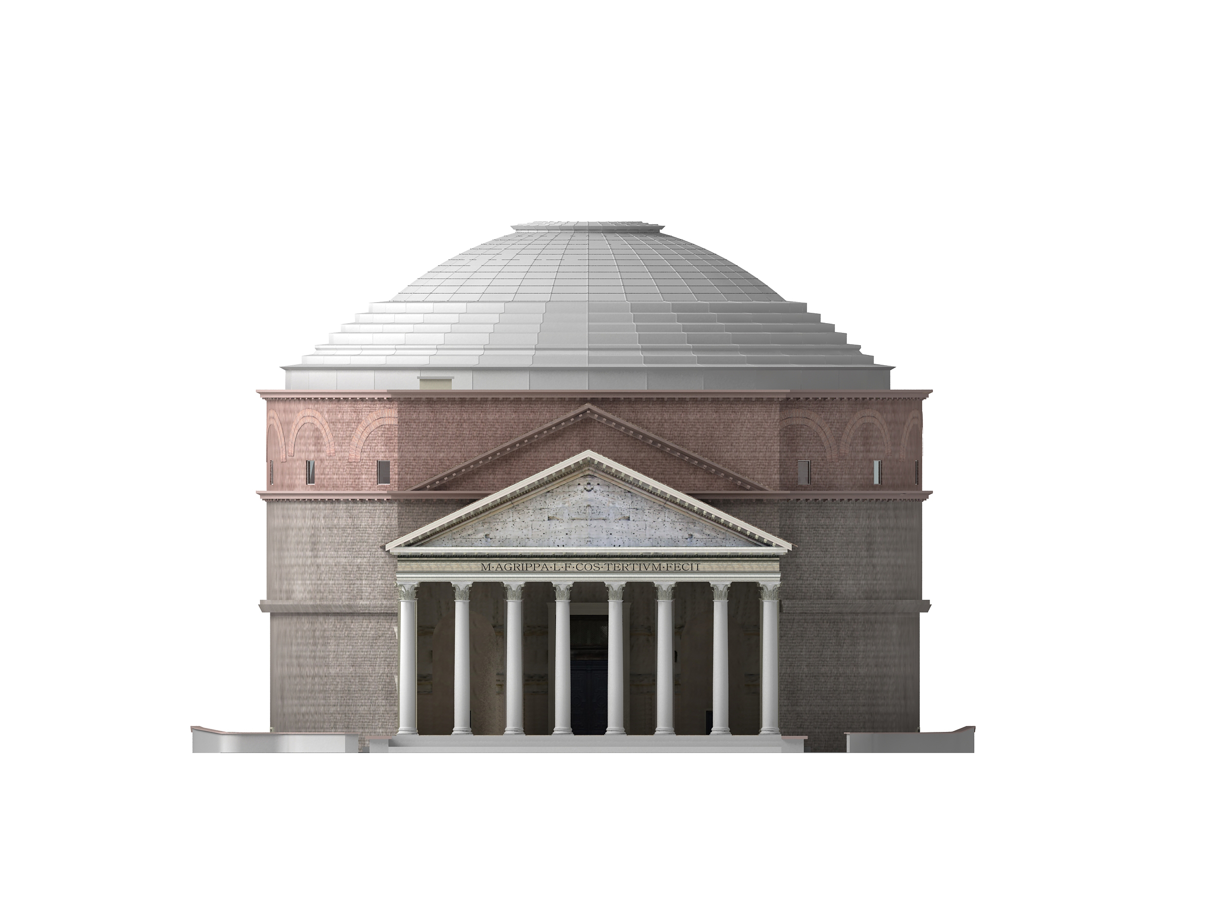 Pantheon in Rome Italy 3D model_8