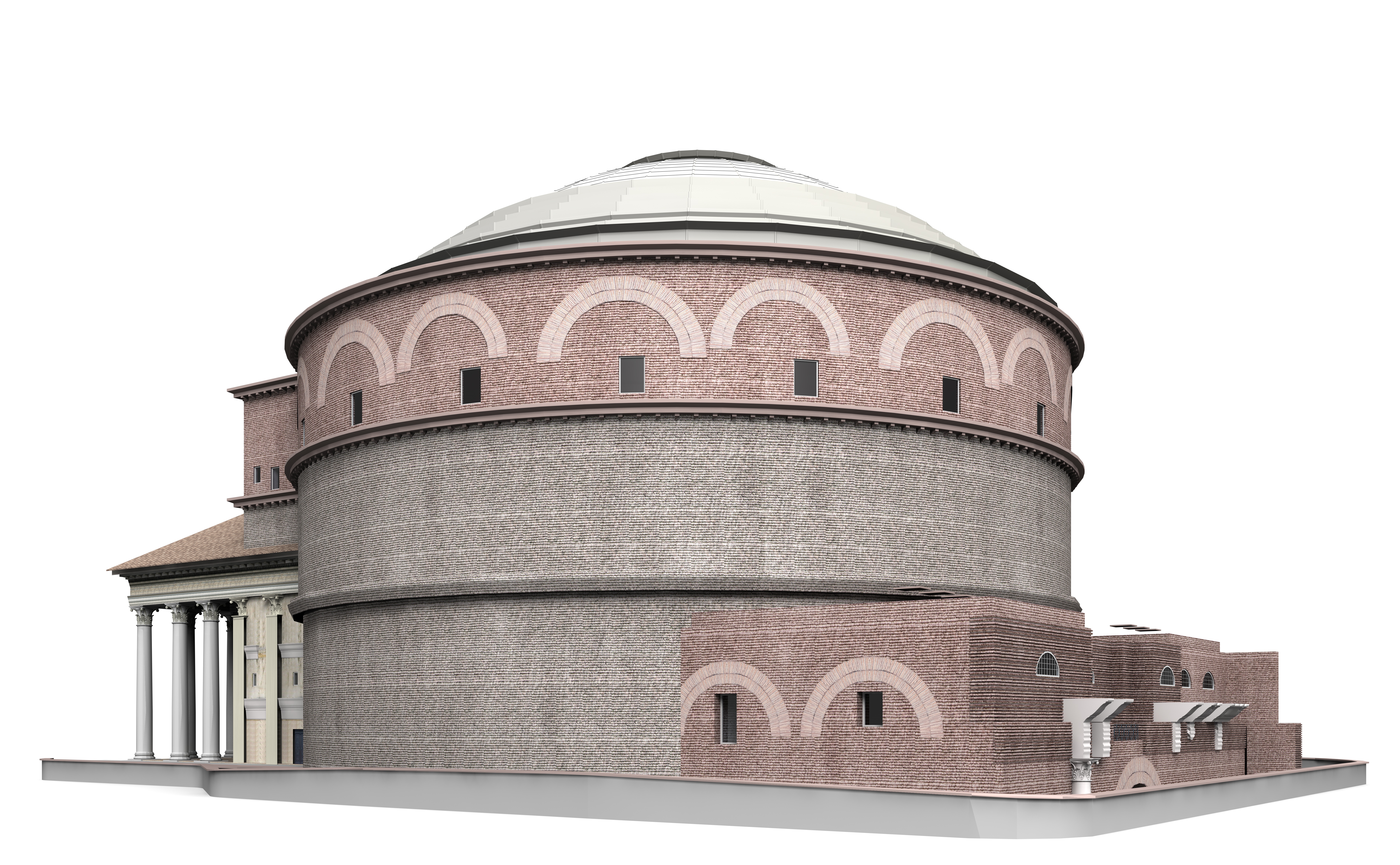 Pantheon in Rome Italy 3D model_4