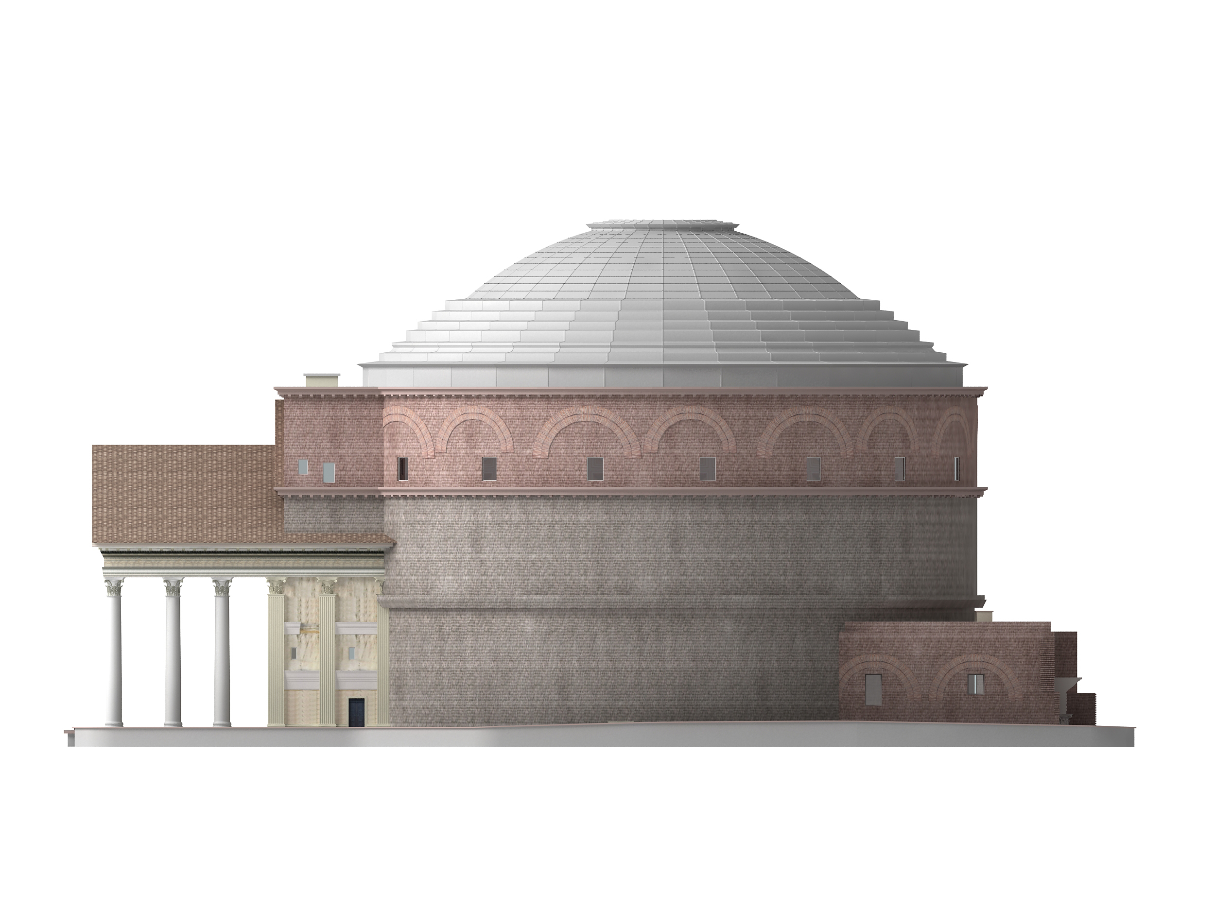 Pantheon in Rome Italy 3D model_10