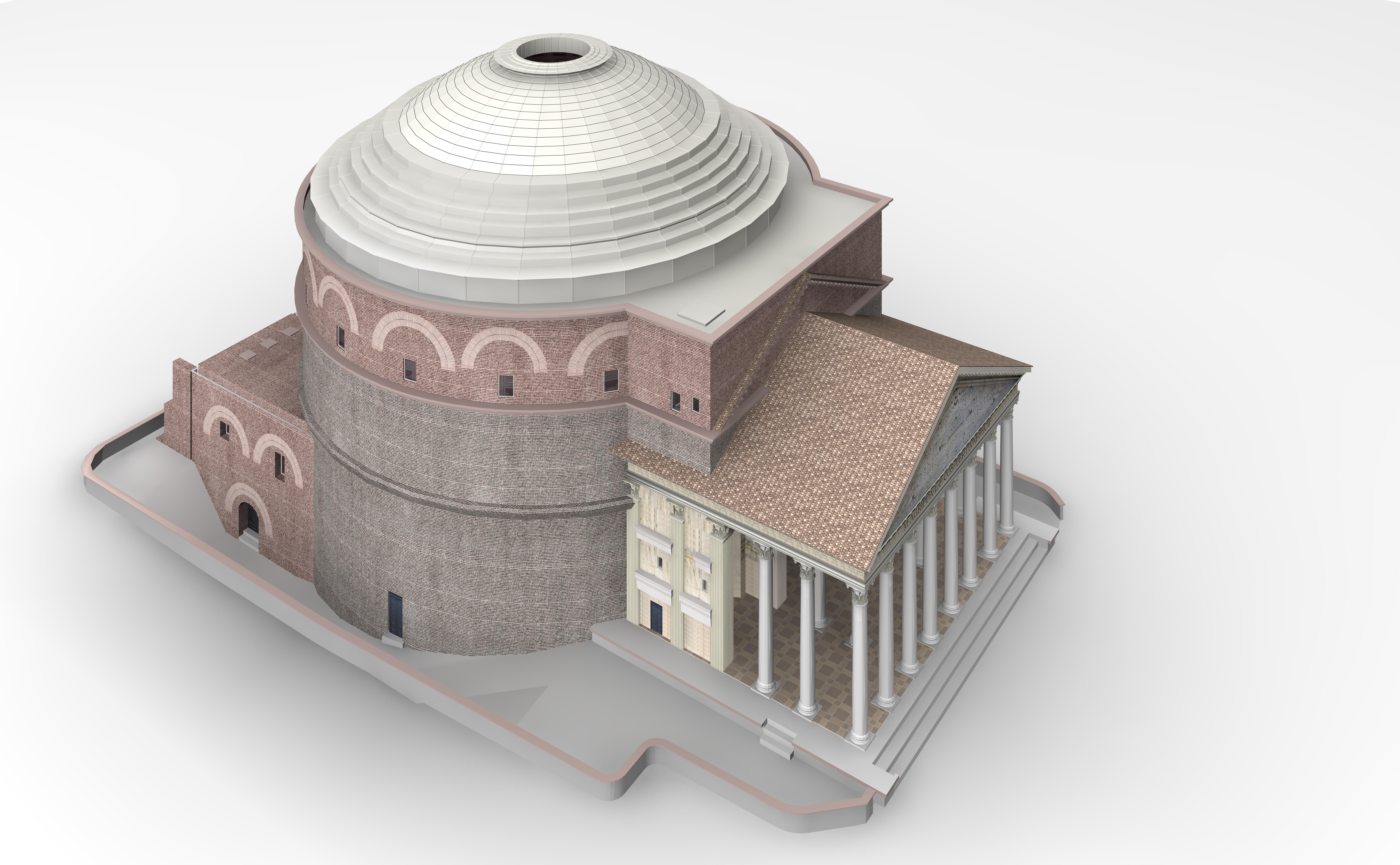 Pantheon in Rome Italy 3D model_2