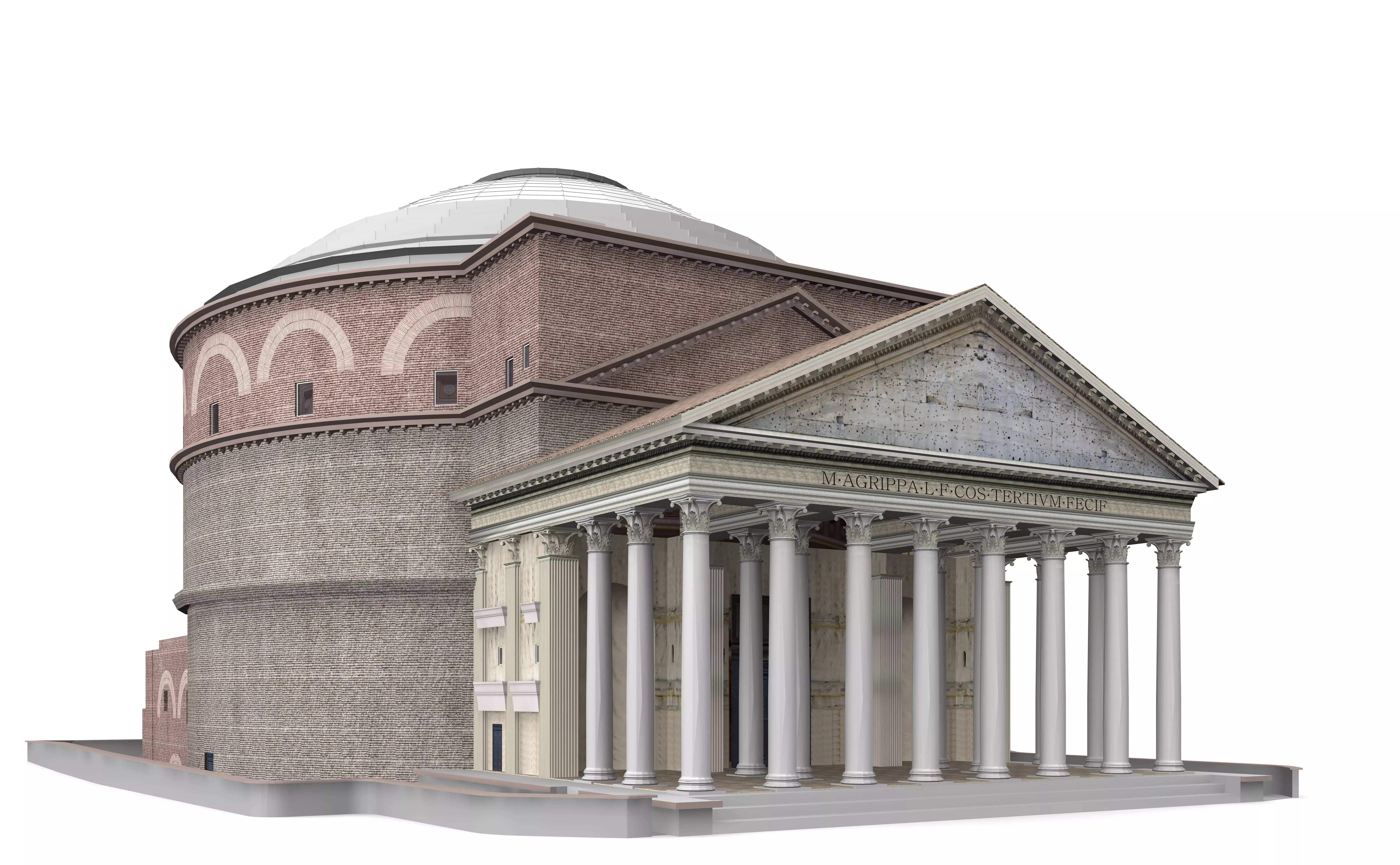 Pantheon in Rome Italy 3D model_0