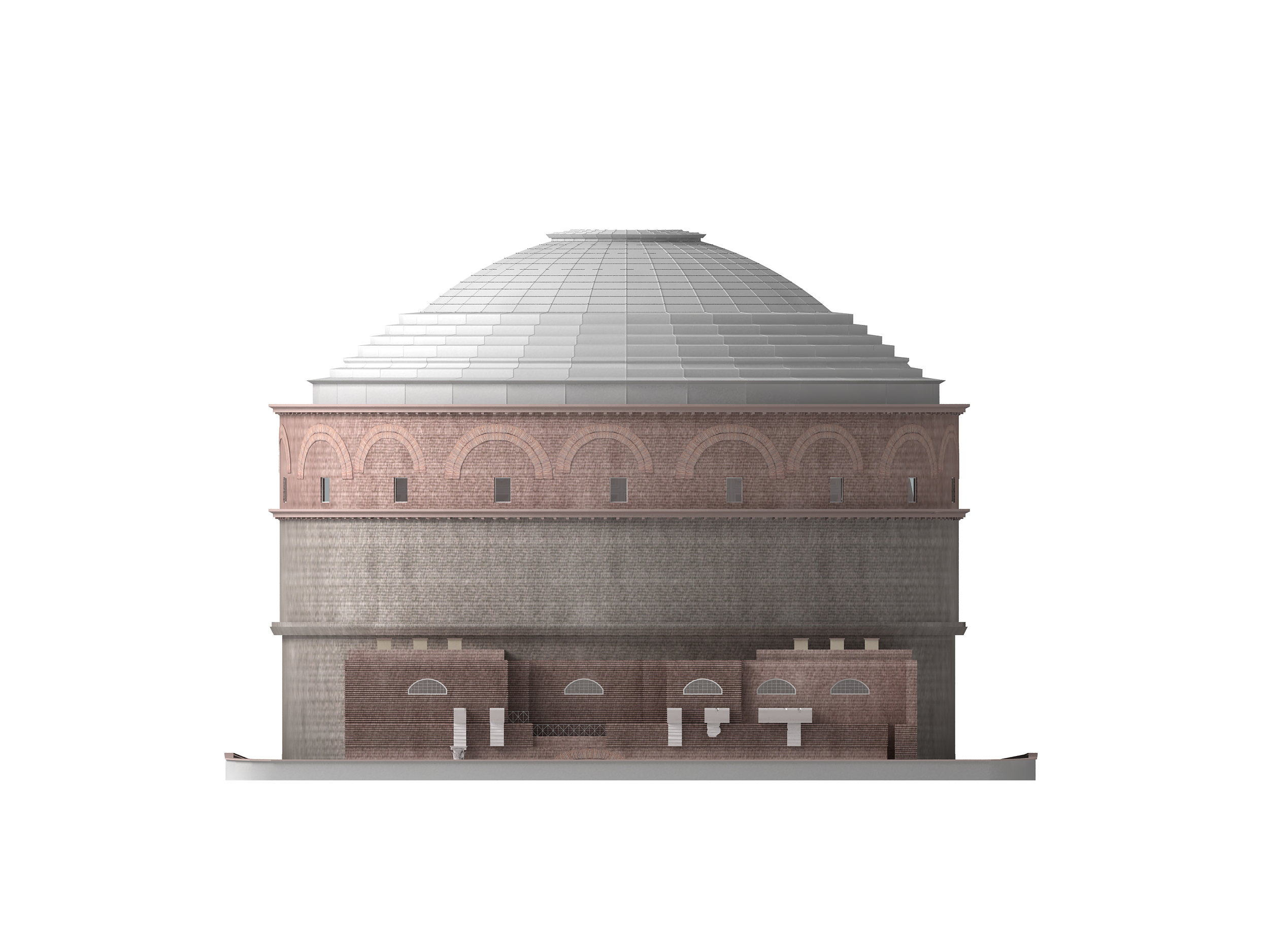 Pantheon in Rome Italy 3D model_5