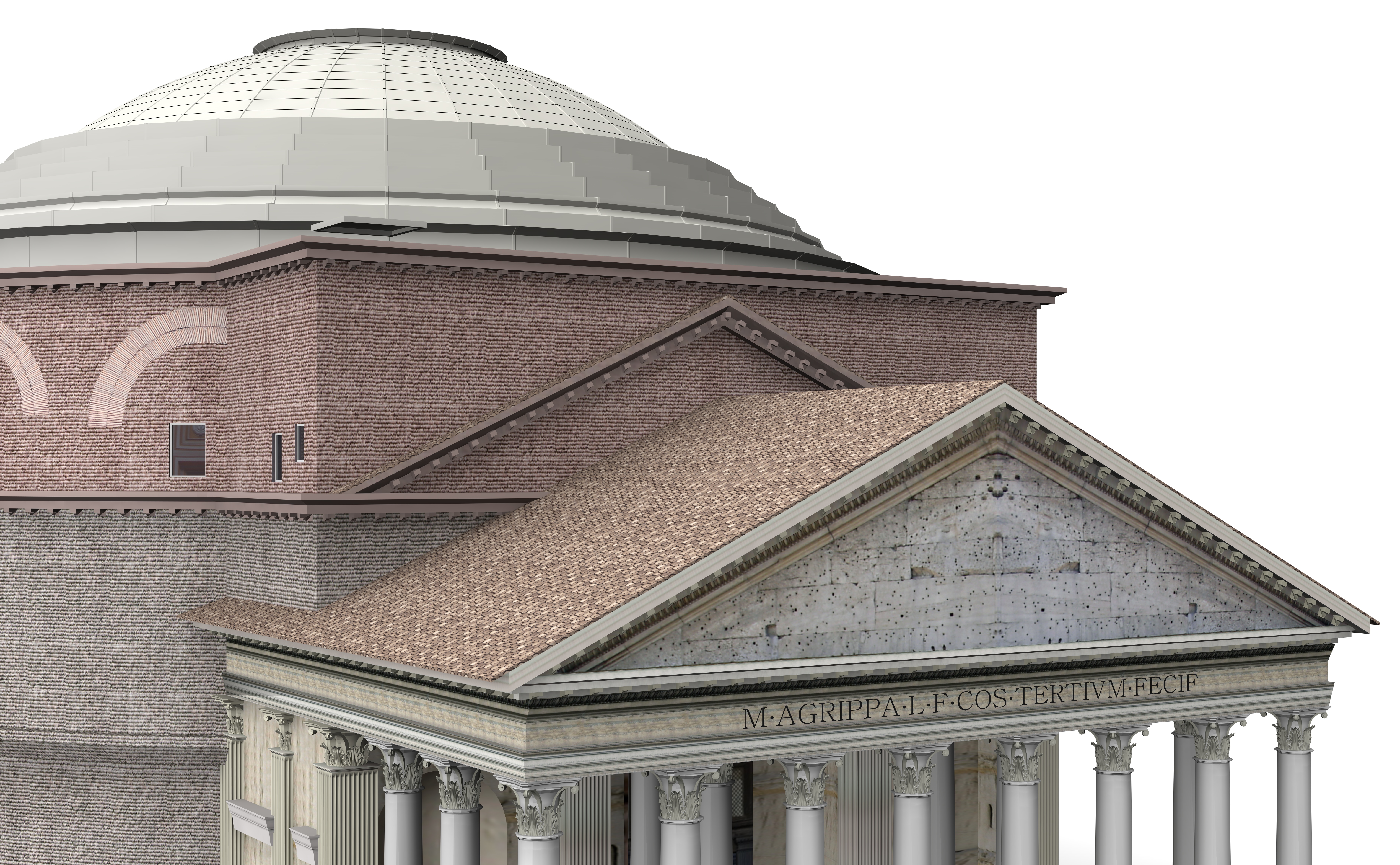 Pantheon in Rome Italy 3D model_14