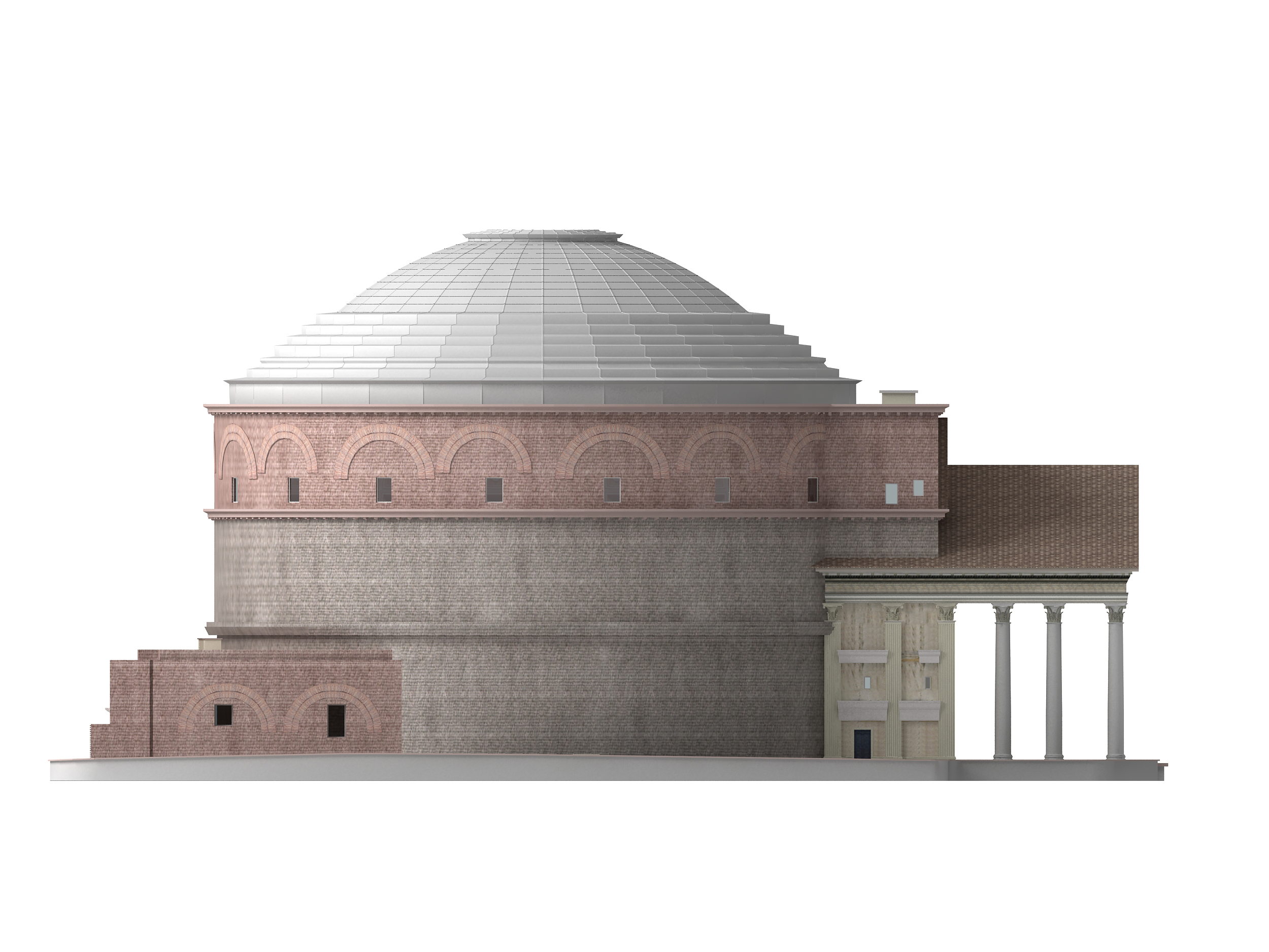 Pantheon in Rome Italy 3D model_12