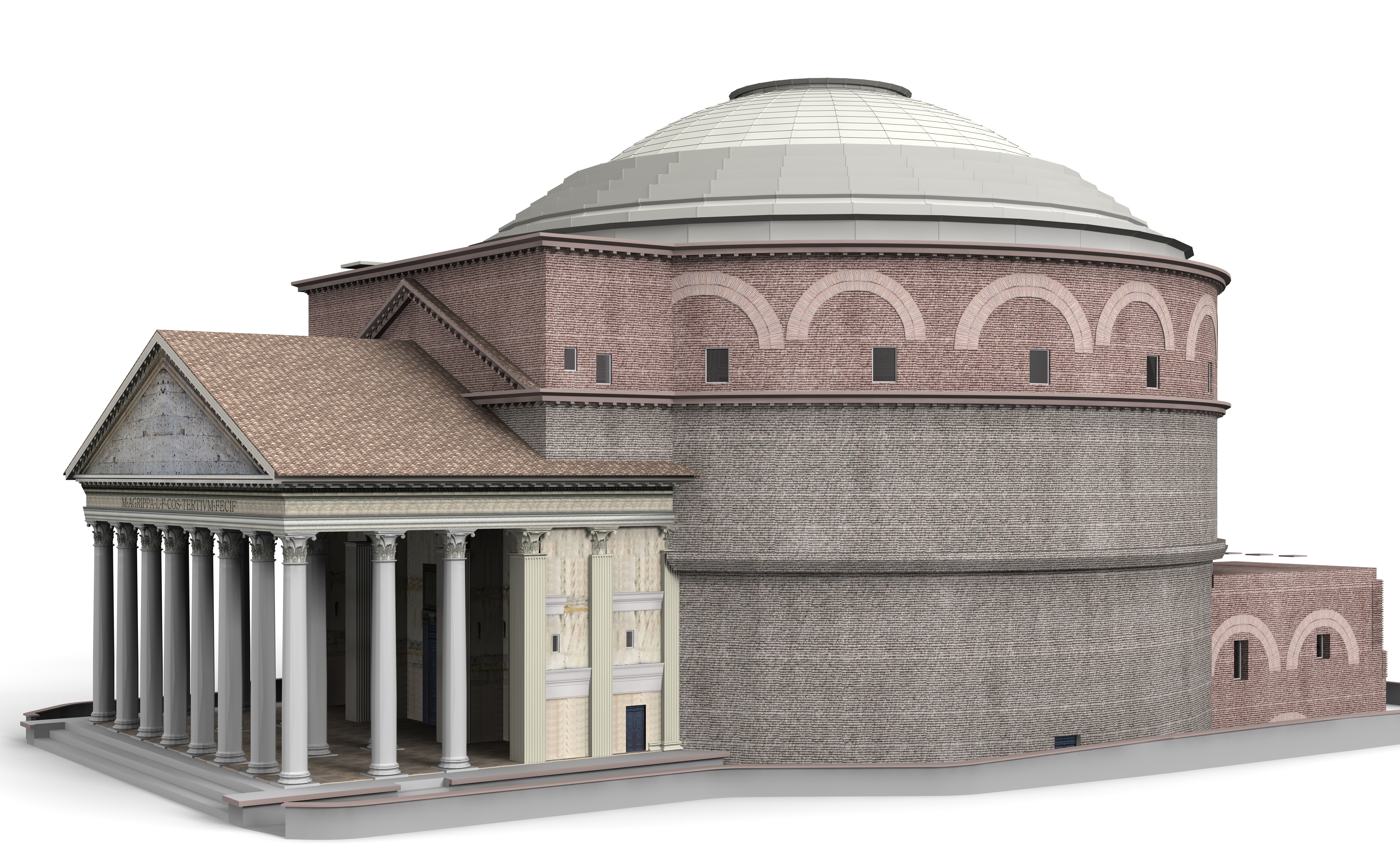 Pantheon in Rome Italy 3D model_7