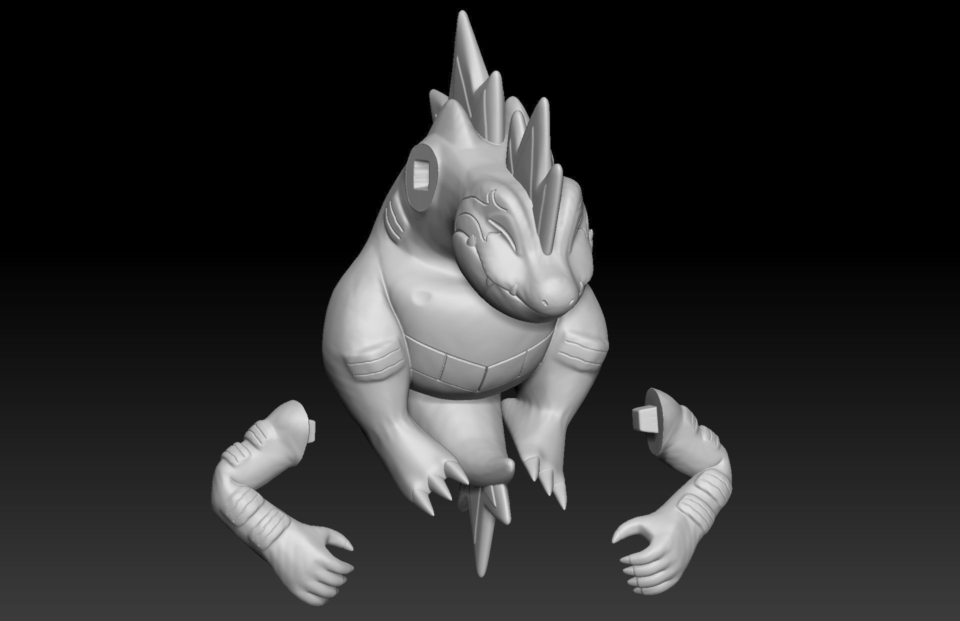 Pokemon Feraligatr Clone 3D print model_4