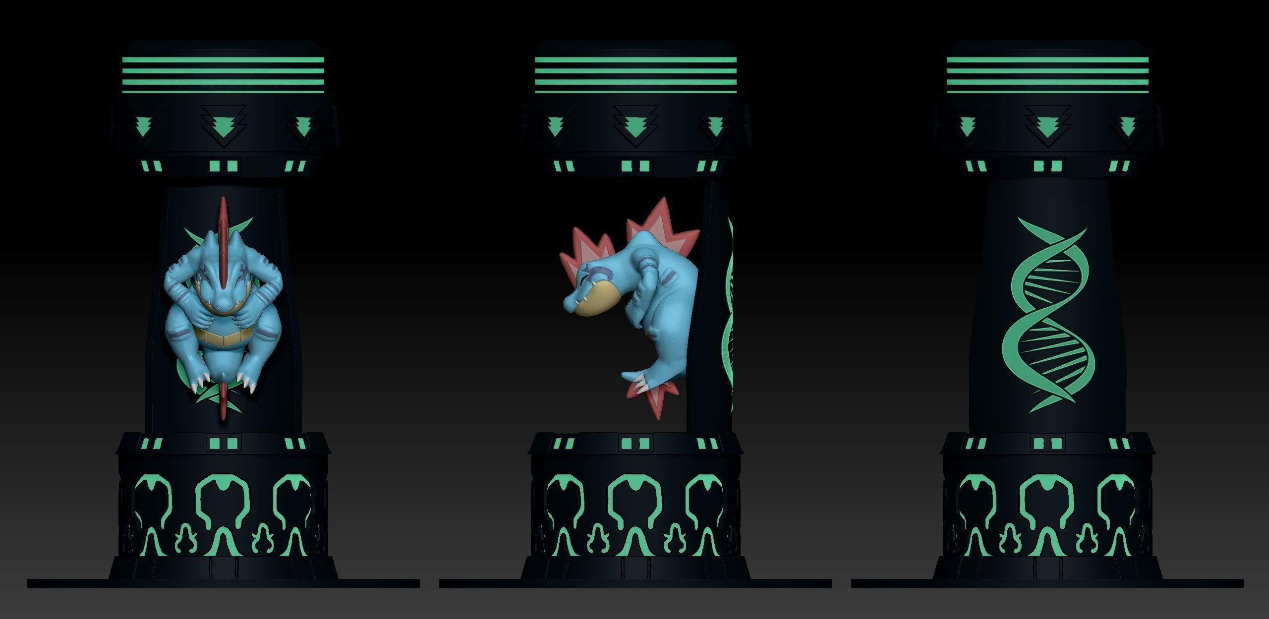 Pokemon Feraligatr Clone 3D print model_2