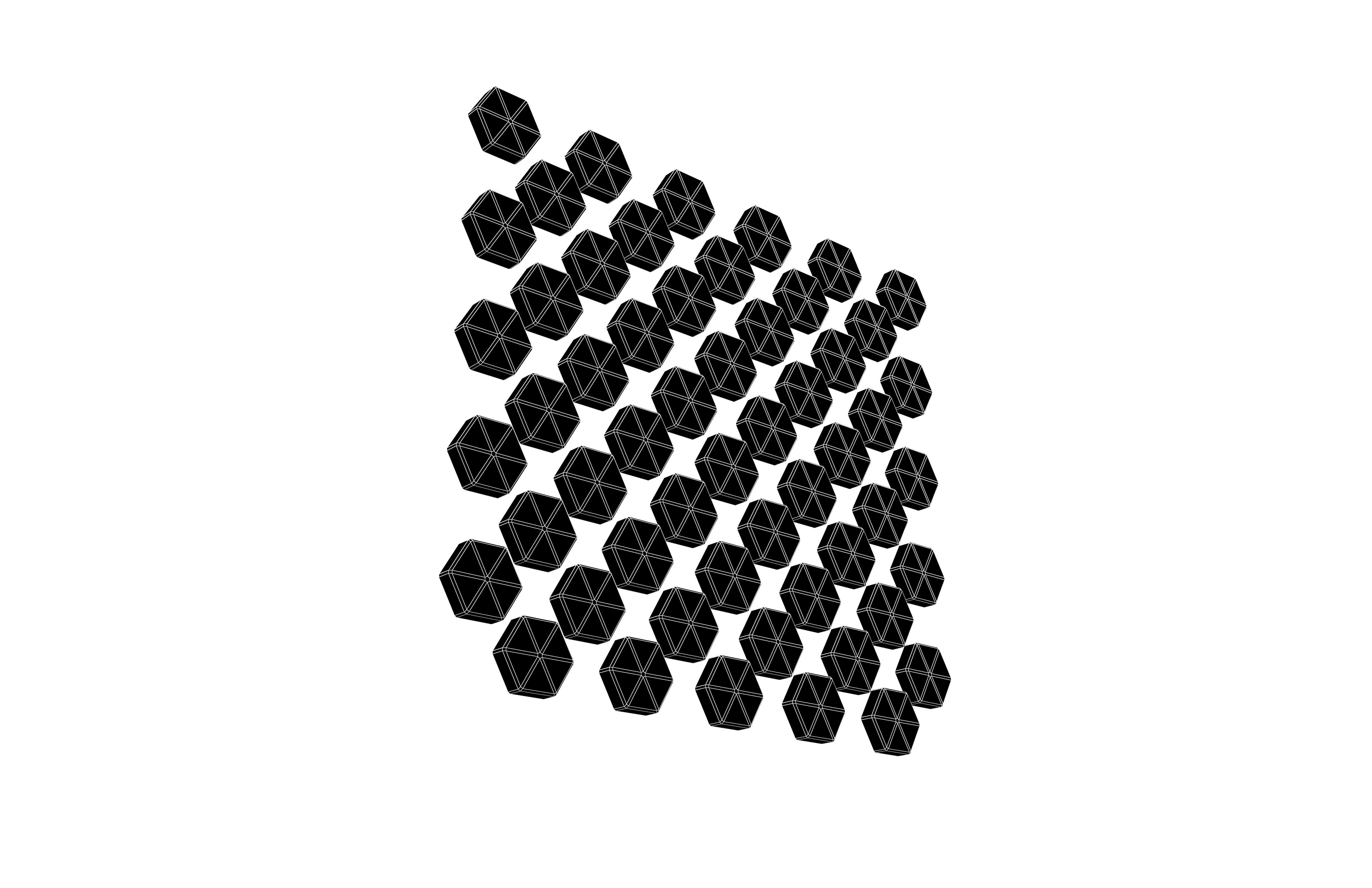 Hexagon Design Element V1 004 Low-poly 3D model_7