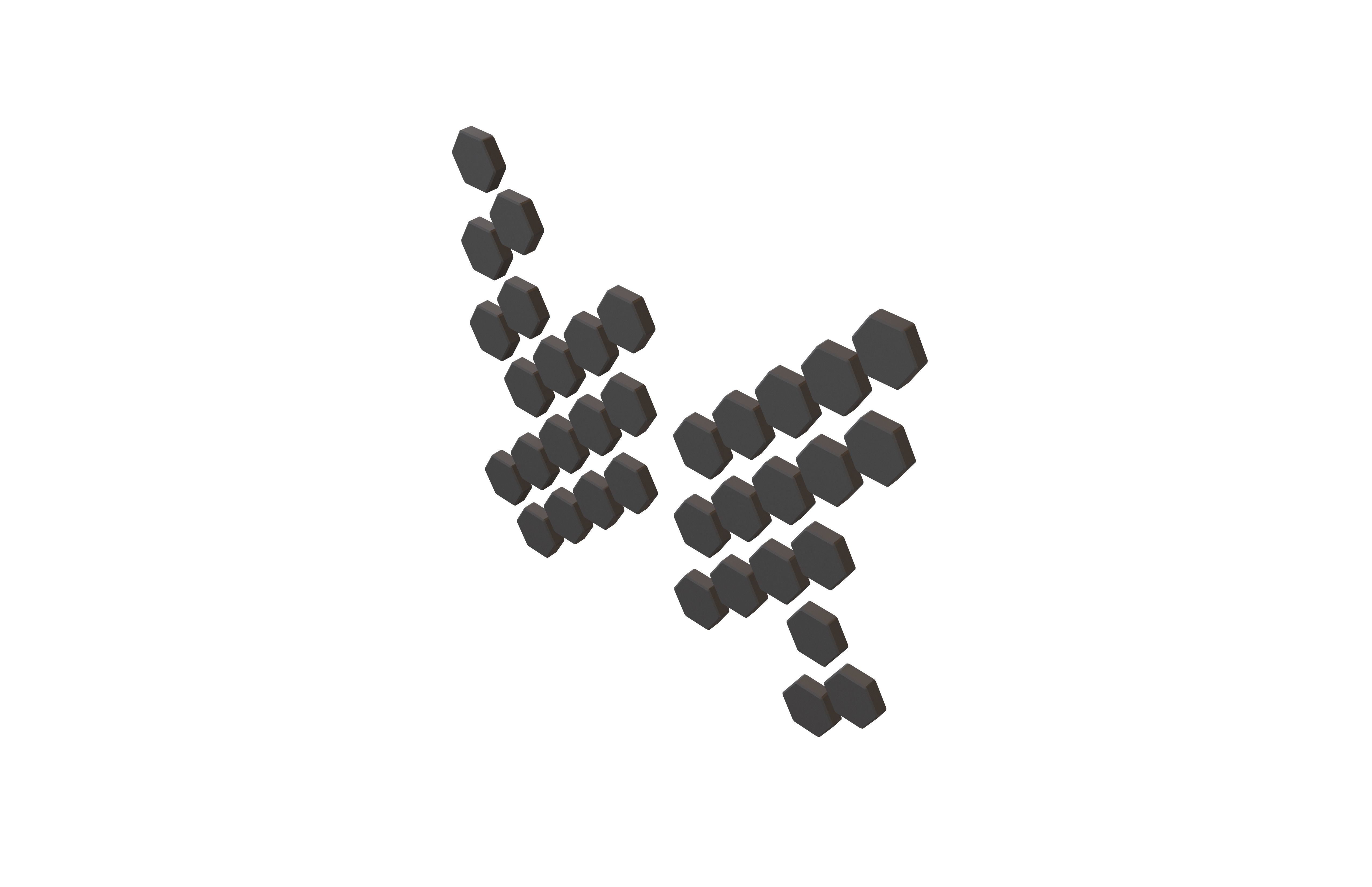 Hexagon Design Element V2 001 Low-poly 3D model_2