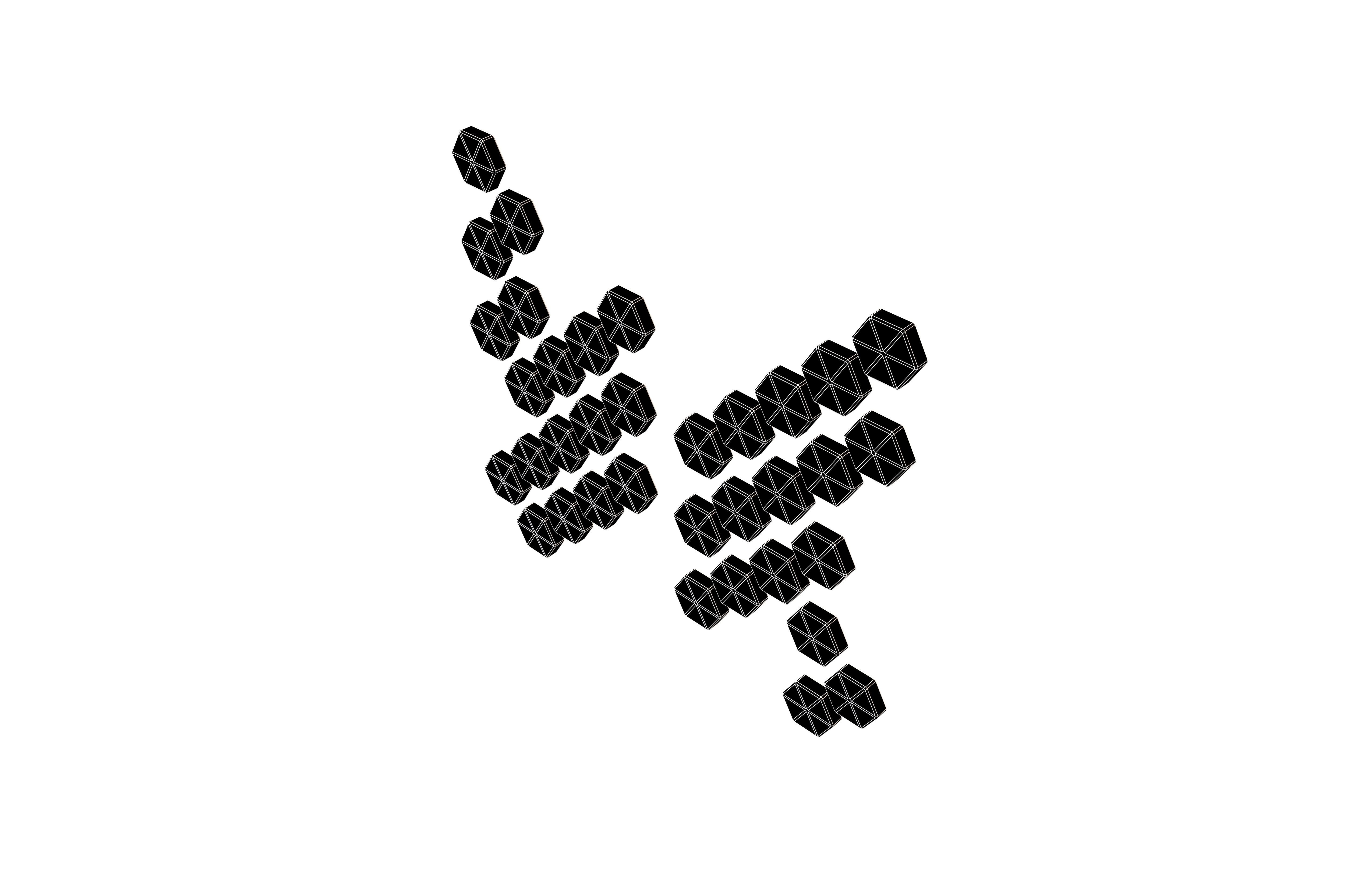 Hexagon Design Element V2 001 Low-poly 3D model_4