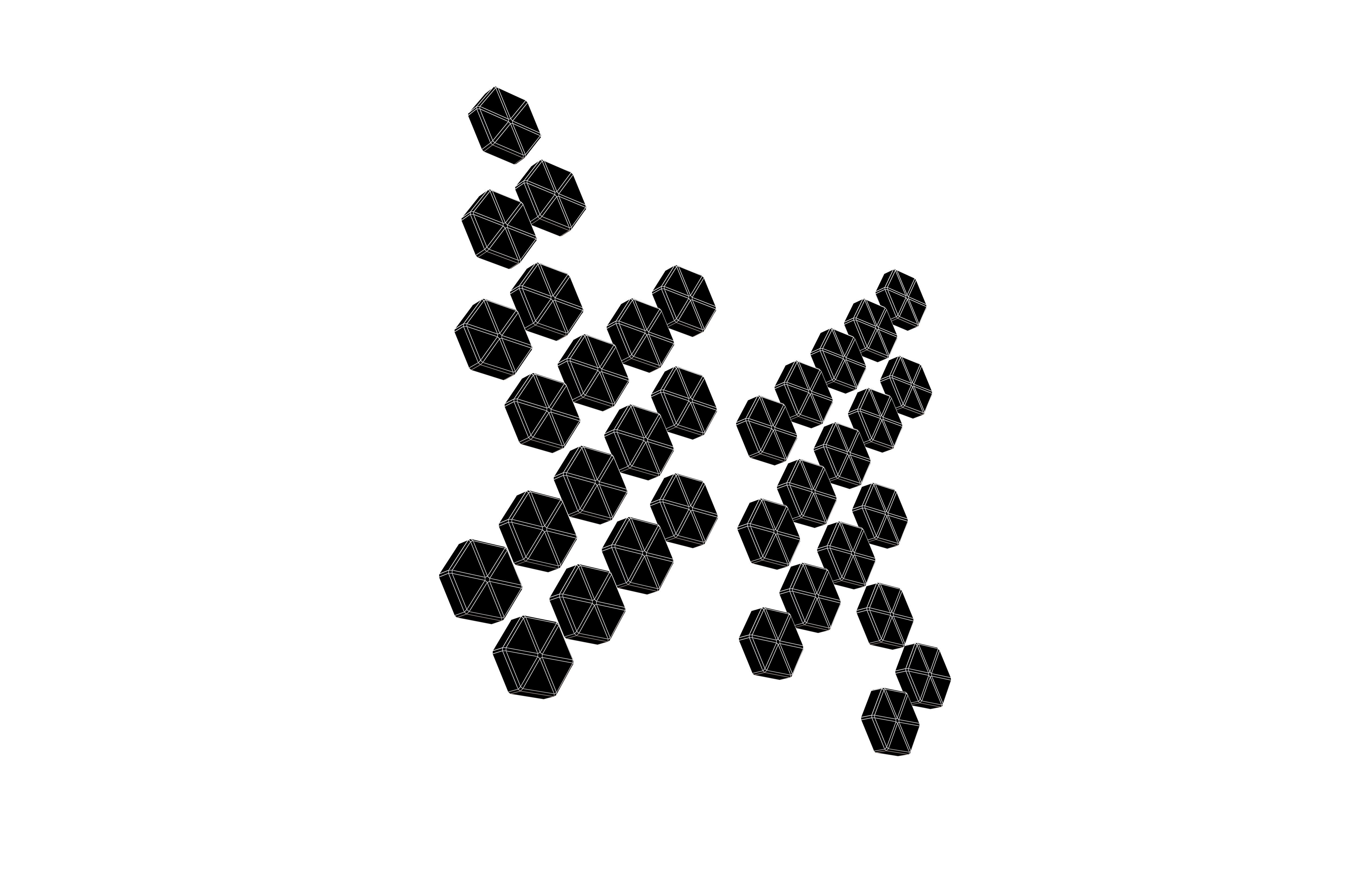 Hexagon Design Element V2 001 Low-poly 3D model_7