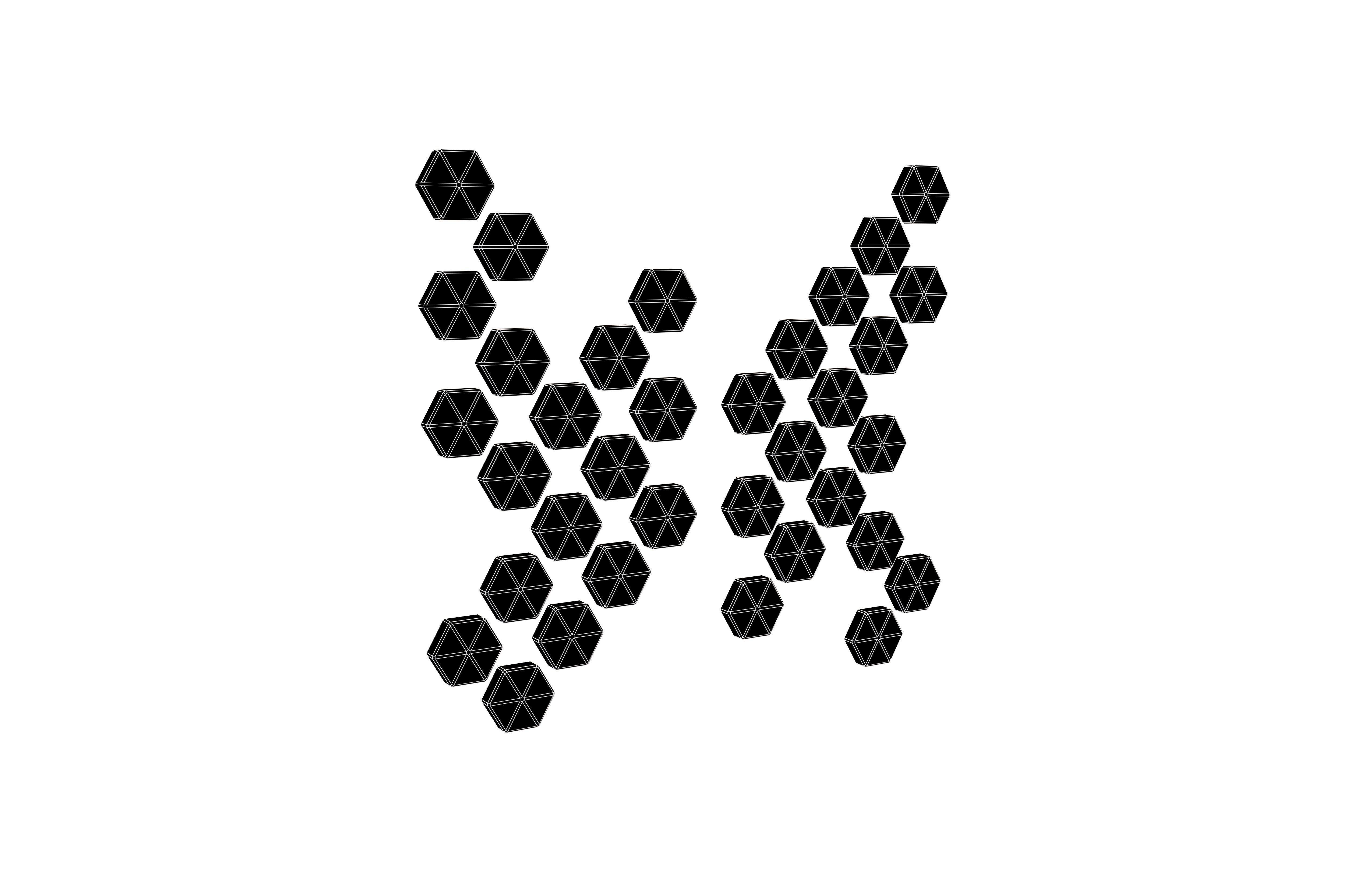 Hexagon Design Element V2 001 Low-poly 3D model_6