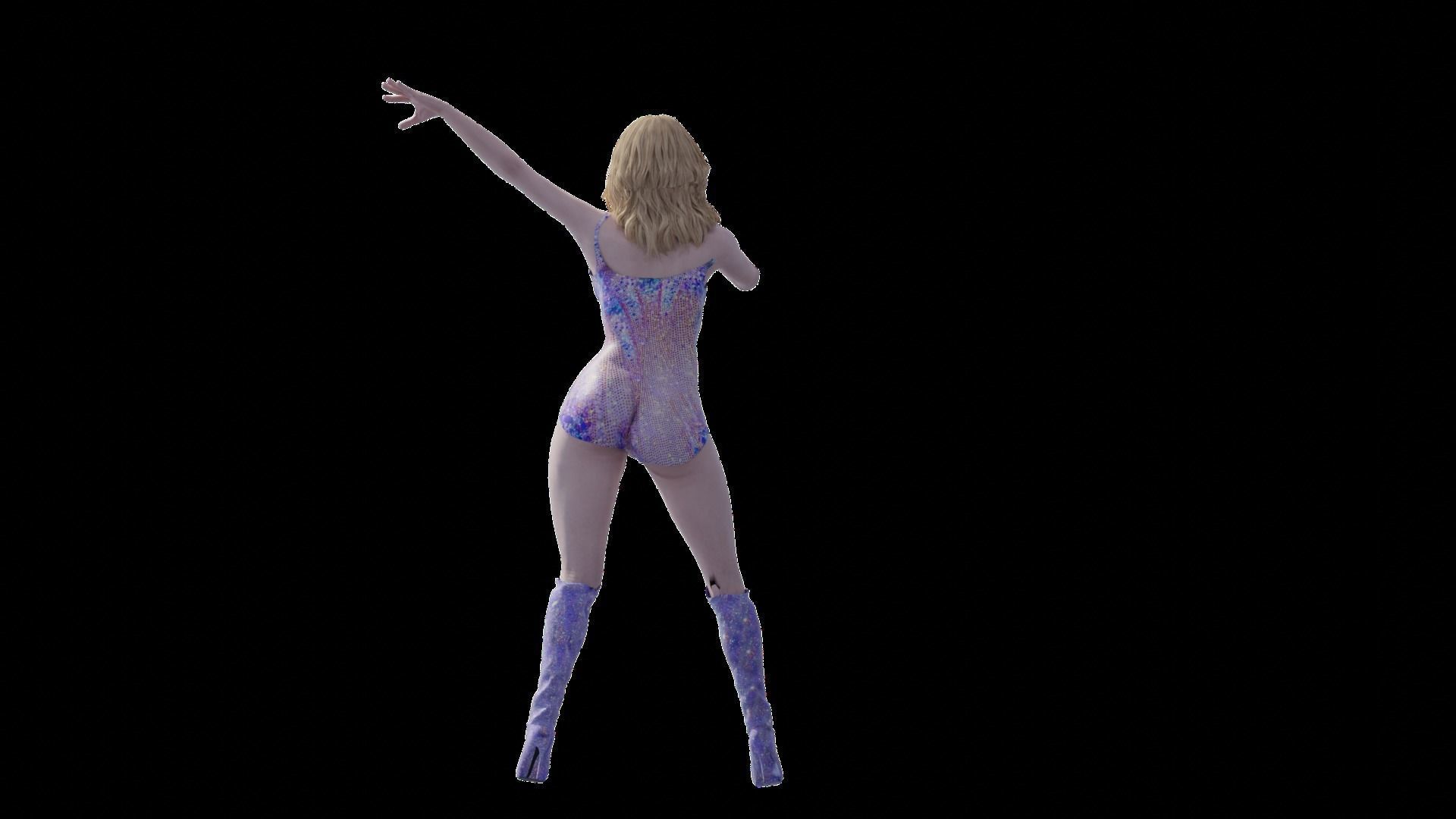 Singing laidy 3D model 3D model_13