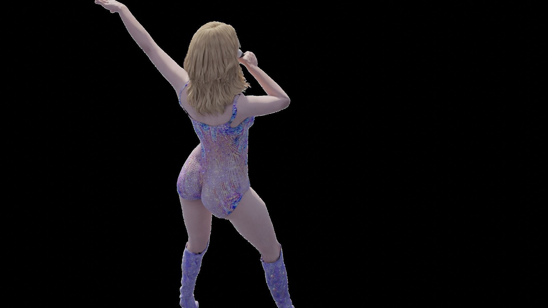 Singing laidy 3D model 3D model_12