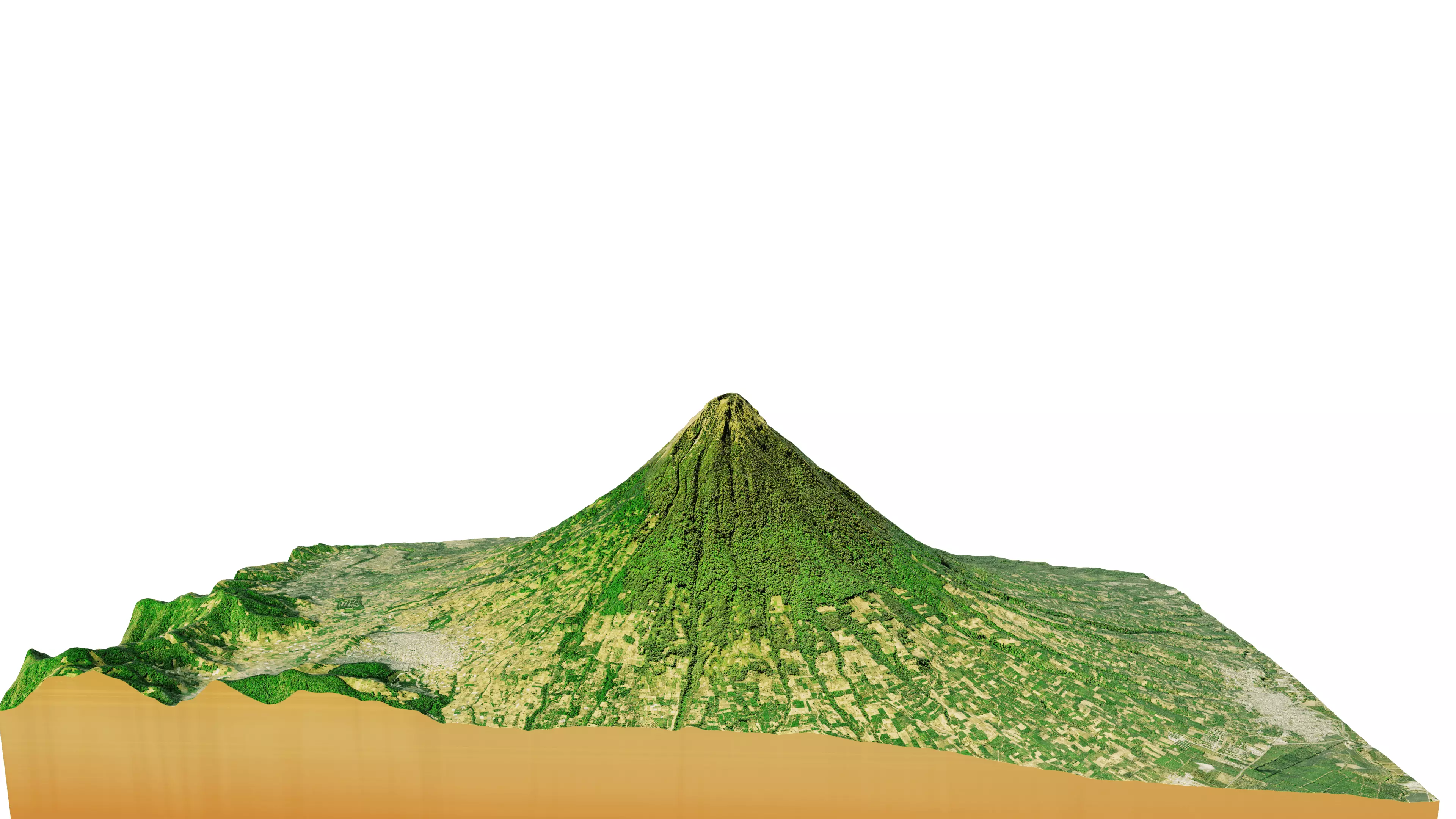 Agua Volcano 3d Terrain 3D model