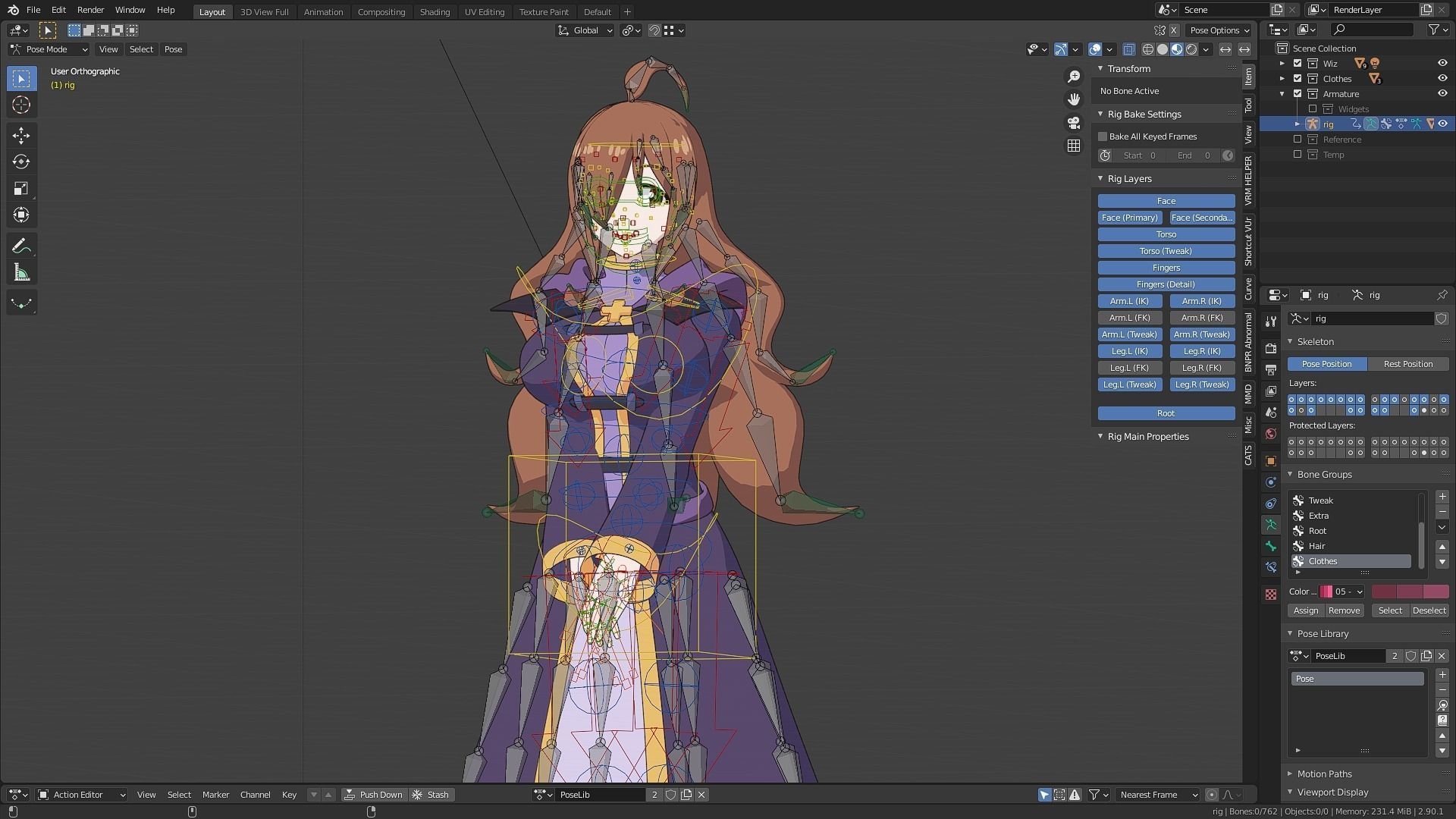 Wiz Konosuba - Model 3D Blender Low-poly 3D model_2
