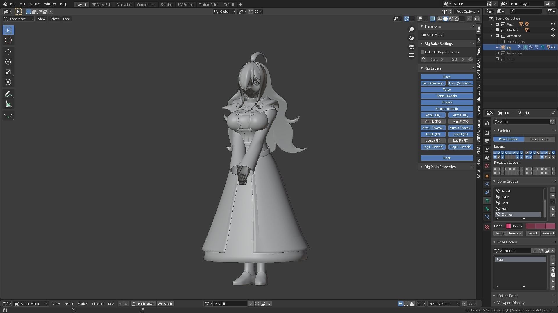 Wiz Konosuba - Model 3D Blender Low-poly 3D model_3
