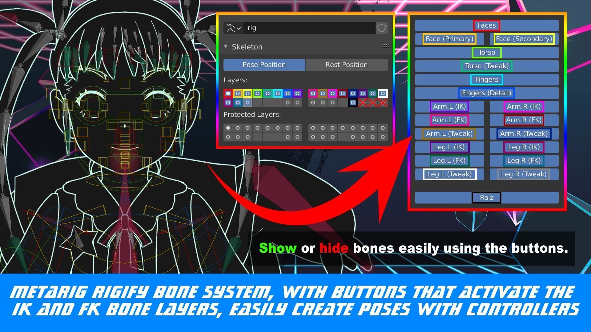 Hachikuji Mayoi - Bakemonogatari - Model 3D Blender 3D model_4