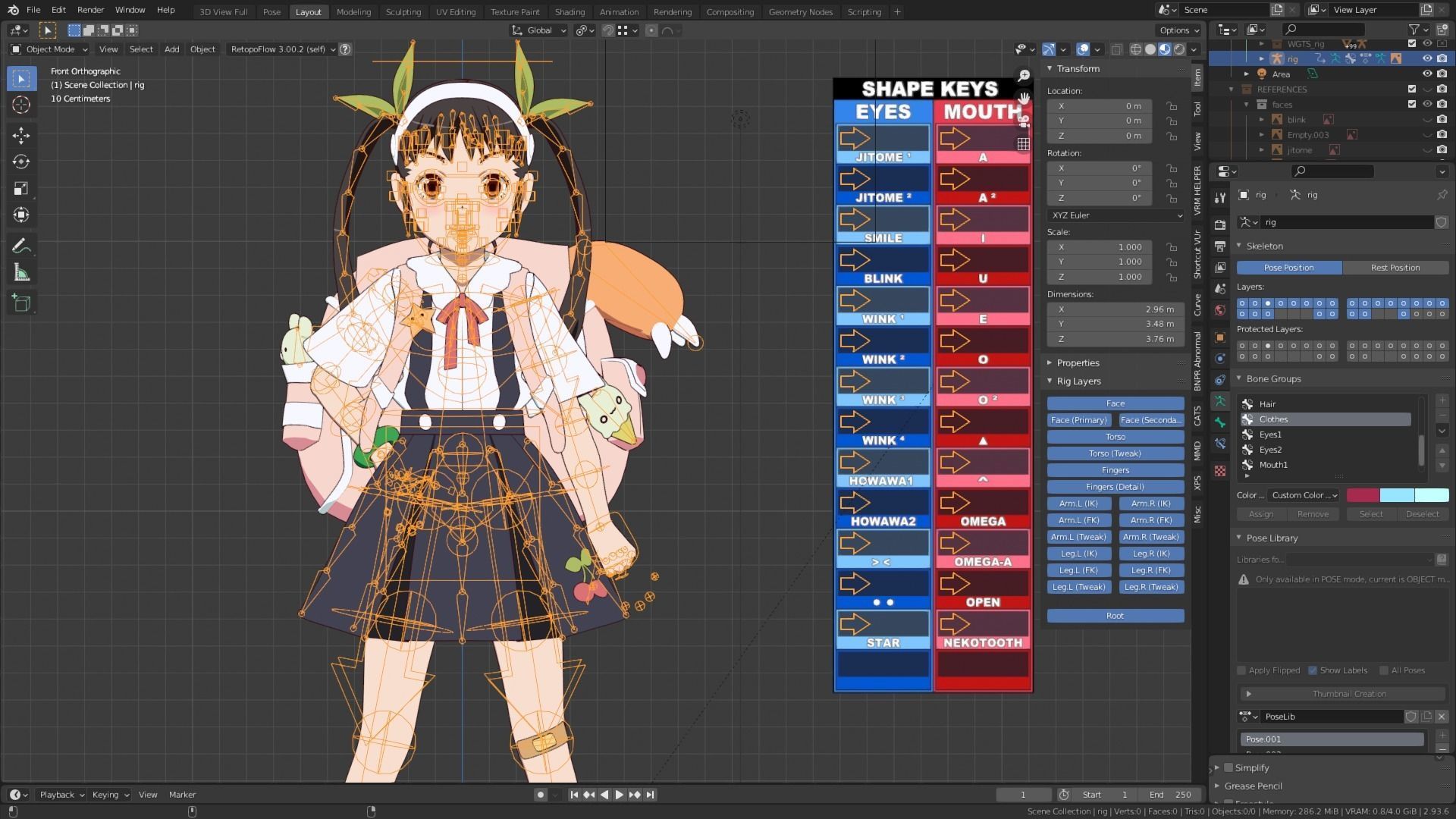 Hachikuji Mayoi - Bakemonogatari - Model 3D Blender 3D model_10