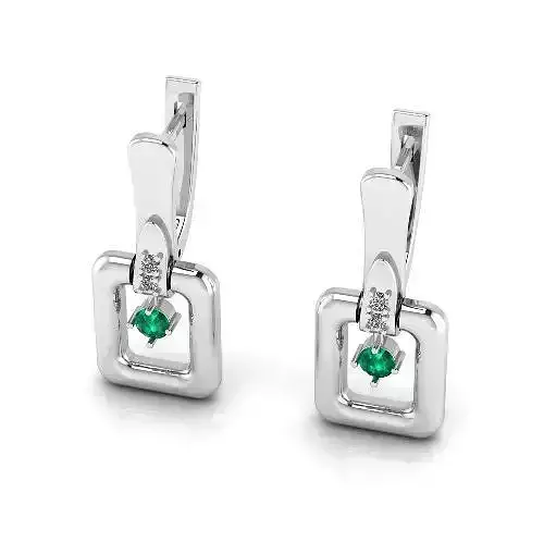 Earrings with English lock Model 3702