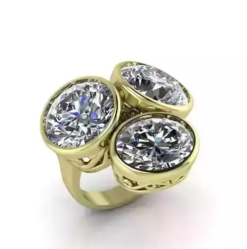 Ring with large stones Model 3697