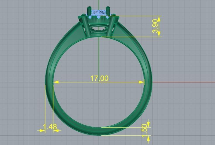 Engagement halo rings Model 3695 3D print model_6