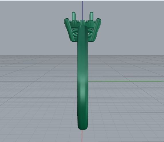 Engagement halo rings Model 3695 3D print model_4