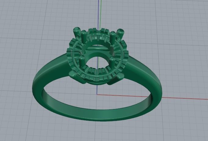 Engagement halo rings Model 3695 3D print model_2