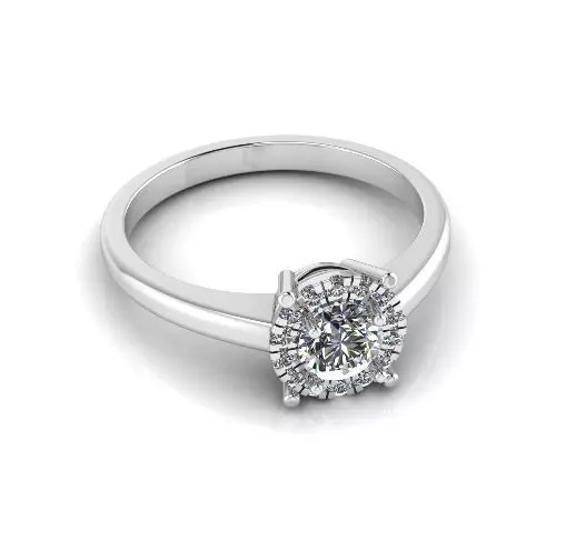 Engagement halo rings Model 3695 3D print model_0